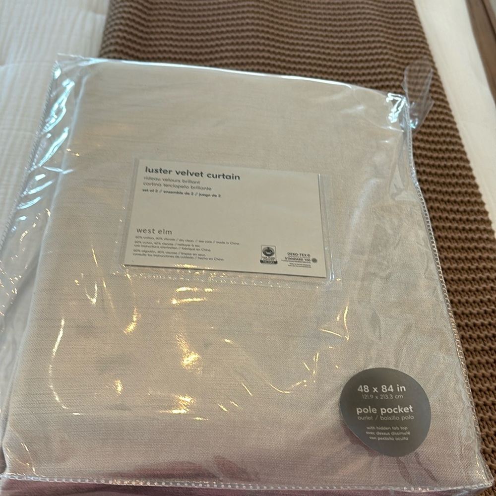 West Elm velvet curtain